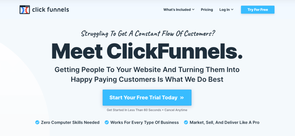 clickfunnels-sales-funnel interface